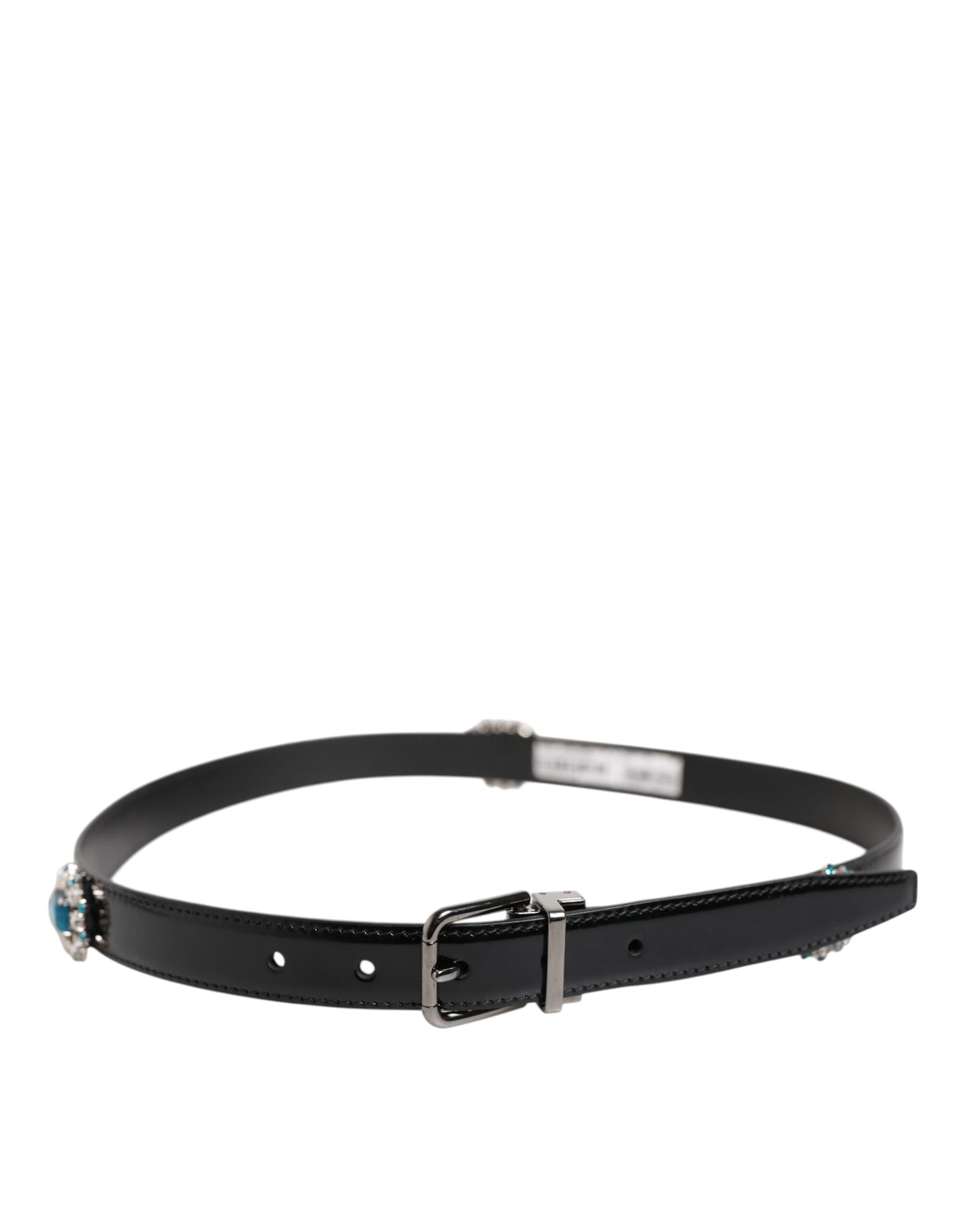 Ceinture à boucle en métal noir ornée du logo Dolce &amp; Gabbana