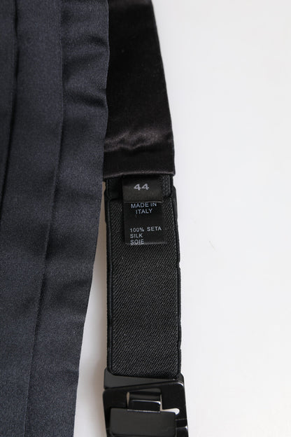 Ceinture Dolce &amp; Gabbana bleu foncé 100 % soie