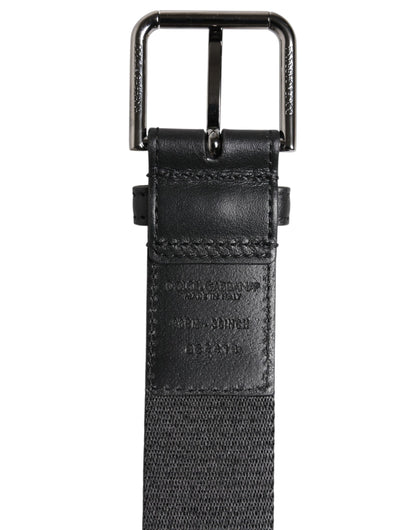 Ceinture à boucle logo DG en polyester vert et noir Dolce &amp; Gabbana
