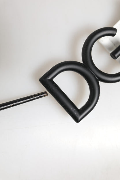 Ceinture Dolce &amp; Gabbana avec boucle en métal noir et blanc et logo DG