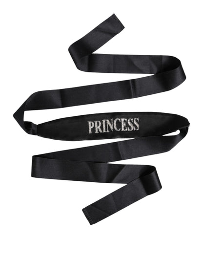Dolce &amp; Gabbana Black Princess Fantasy Braided Waist Belt