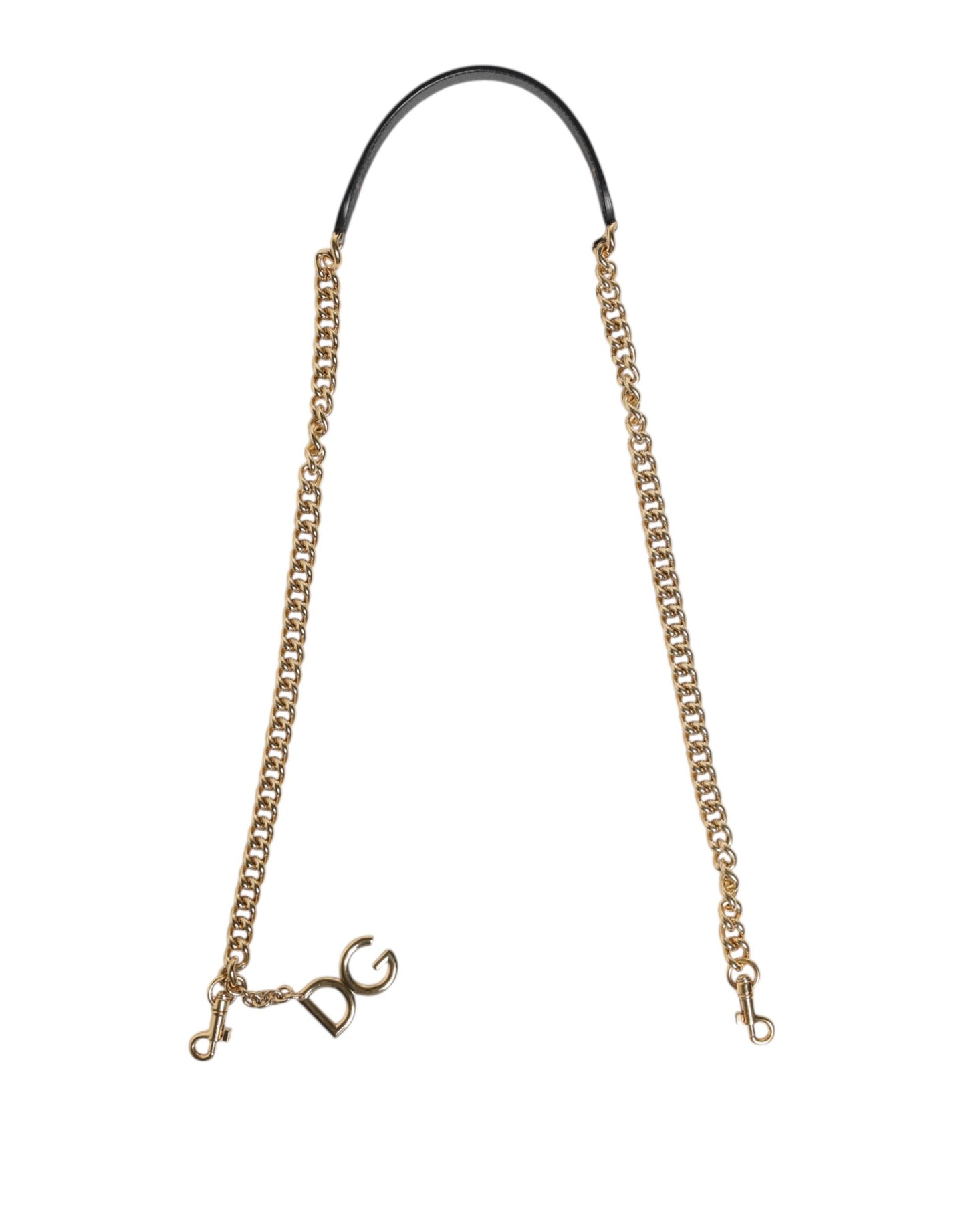 Dolce &amp; Gabbana Brown Leopard Gold Brass Chain Accessory Shoulder Strap
