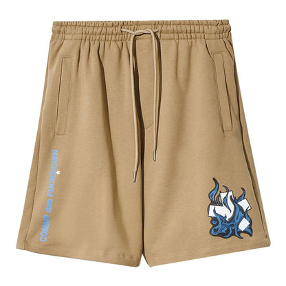Comme Des Fuckdown Brown Cotton Shorts