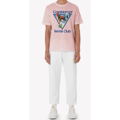T-shirt en coton rose Casablanca