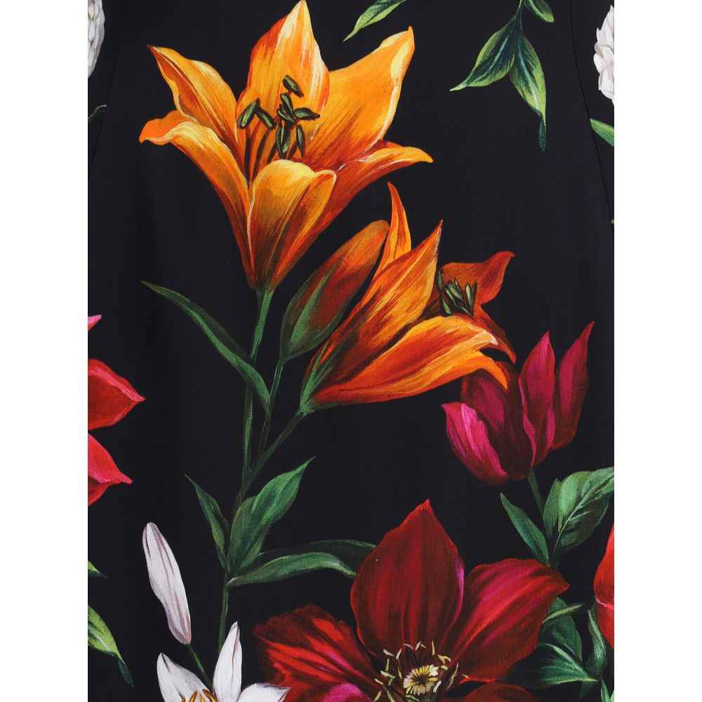 Dolce & Gabbana Floral-Print Dress Light Fabric – Multicolor
