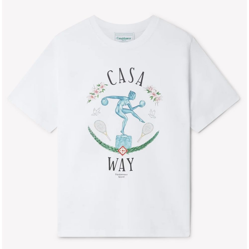 T-shirt en coton blanc Casablanca