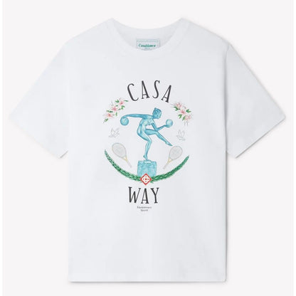 T-shirt en coton blanc Casablanca