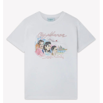 T-shirt en coton blanc Casablanca