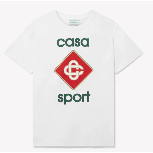 T-shirt en coton blanc Casablanca