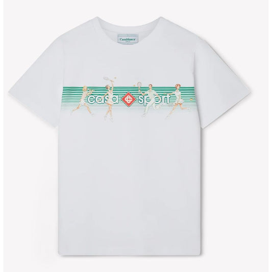T-shirt en coton blanc Casablanca