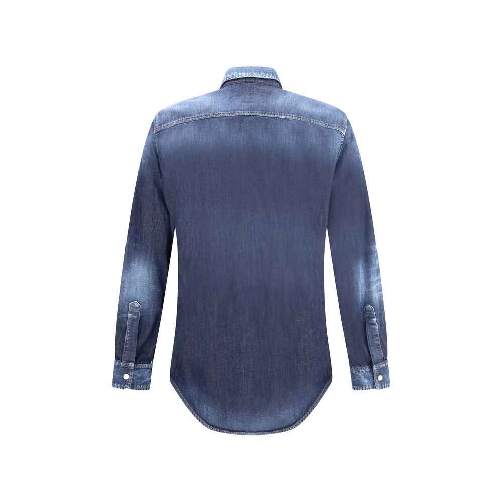 Dsquared² Denim Shirt Cotton Indigo AW25 Collection Luxury