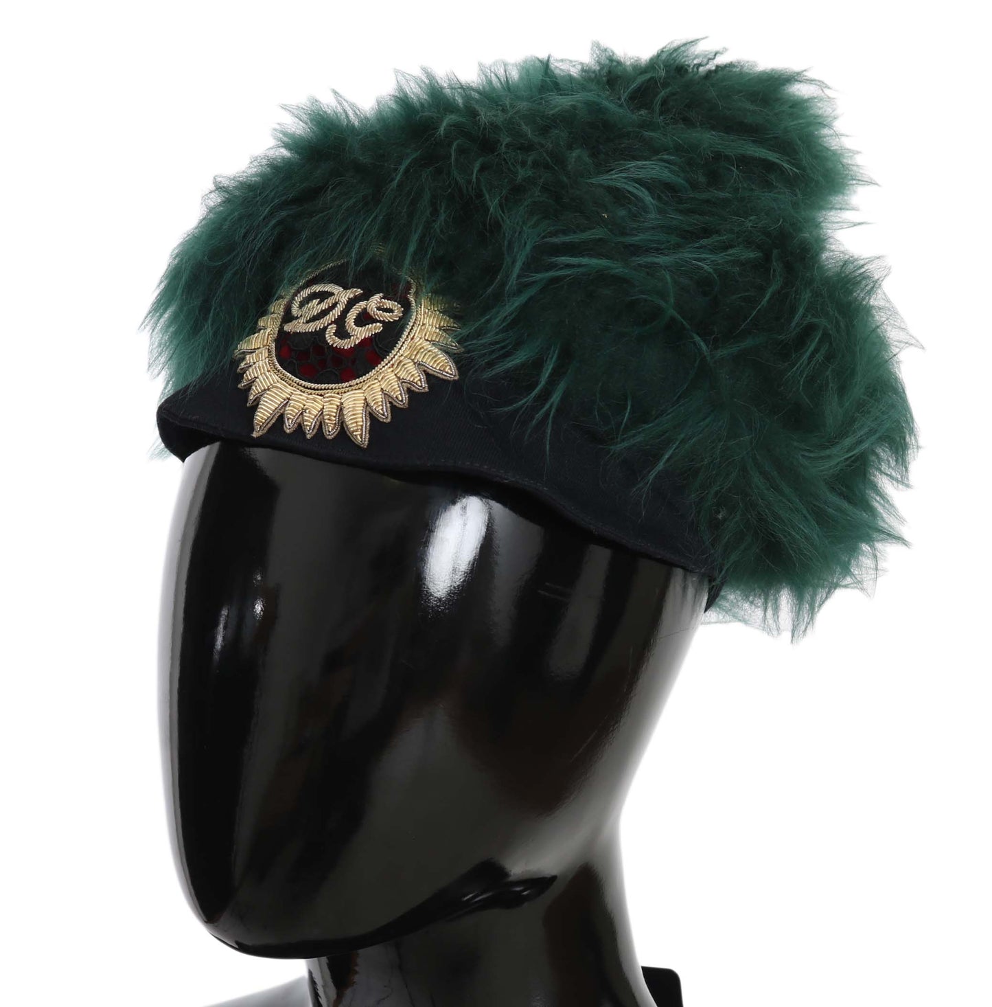 Dolce &amp; Gabbana Élégante casquette cloche en cachemire émeraude