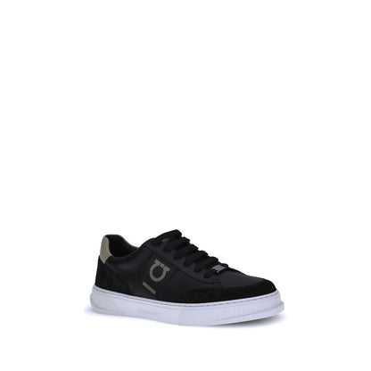 Ferragamo Gancini Leather Sneakers - Tone On Tone Lux