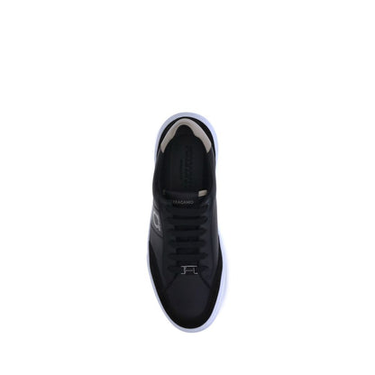 Ferragamo Gancini Leather Sneakers - Tone On Tone Lux
