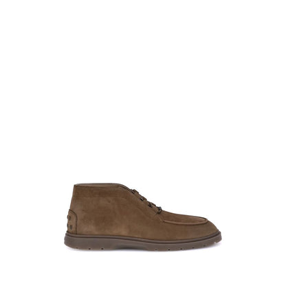 Tod's Suede Lace-Ups Suede Calfskin Shoes Timeless – Black