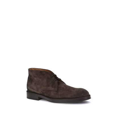 Tod's Suede Lace-Ups Shoes Embossed Monogram Finish