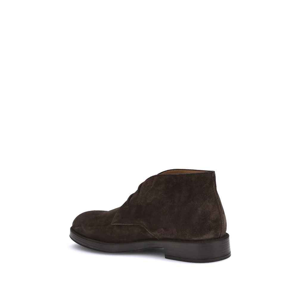 Tod's Suede Lace-Ups Shoes Embossed Monogram Finish