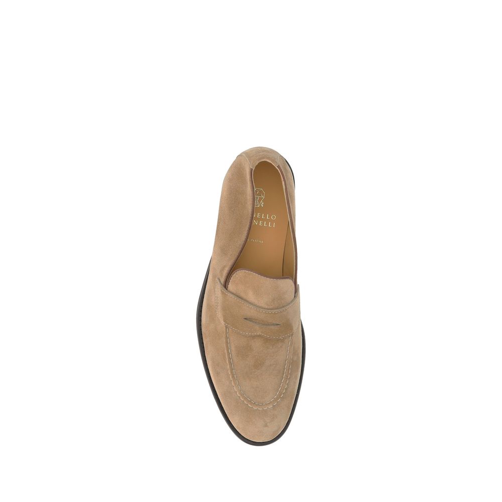 Brunello Cucinelli Mocassins En Daim