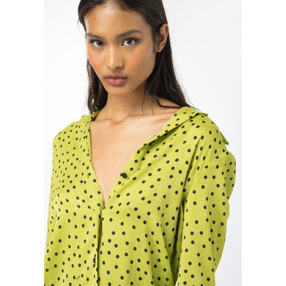 Chemise verte en polyester PINKO