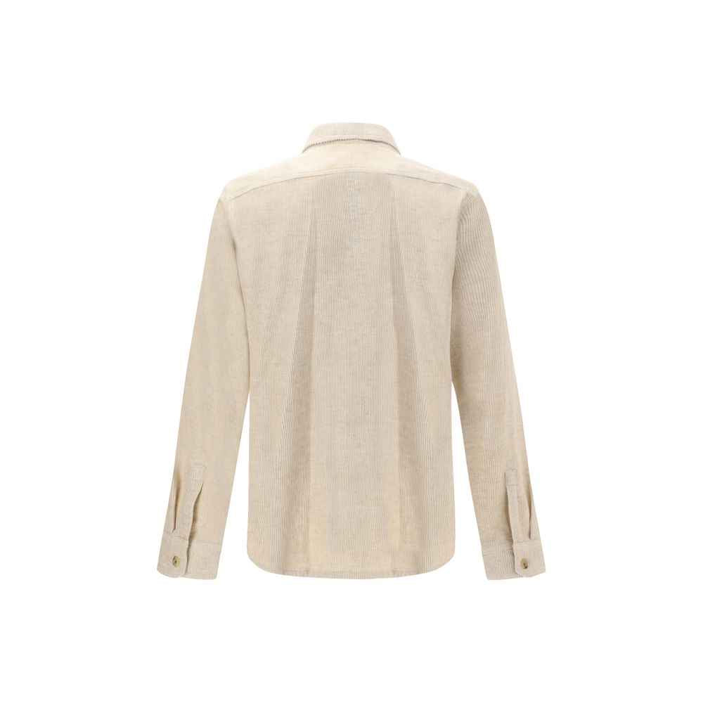 Rick Owens Corduroy Shirt Cotton Linen Regular Fit Edition