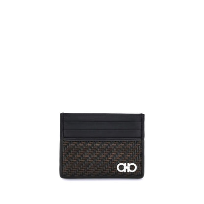 Porte-cartes tissé Gancini de Ferragamo