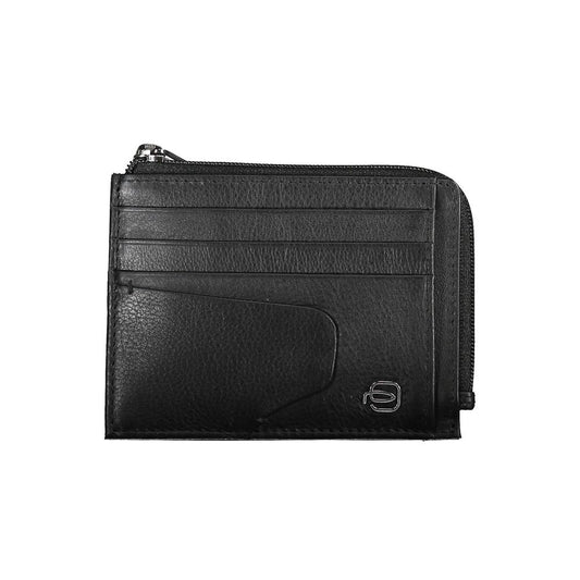 Portefeuille en cuir noir Piquadro