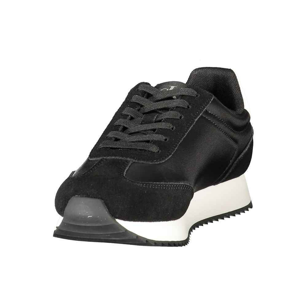 Calvin Klein Leren Sneaker Dames Zwart Elegante Luxe