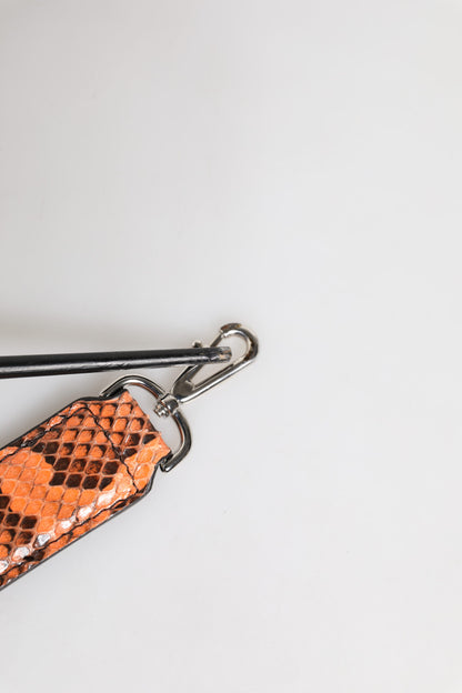 Sac bandoulière en cuir exotique orange Dolce &amp; Gabbana