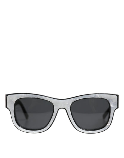 Dolce &amp; Gabbana Pearl White Acetate Frame Domenico Deep Shades Sunglasses