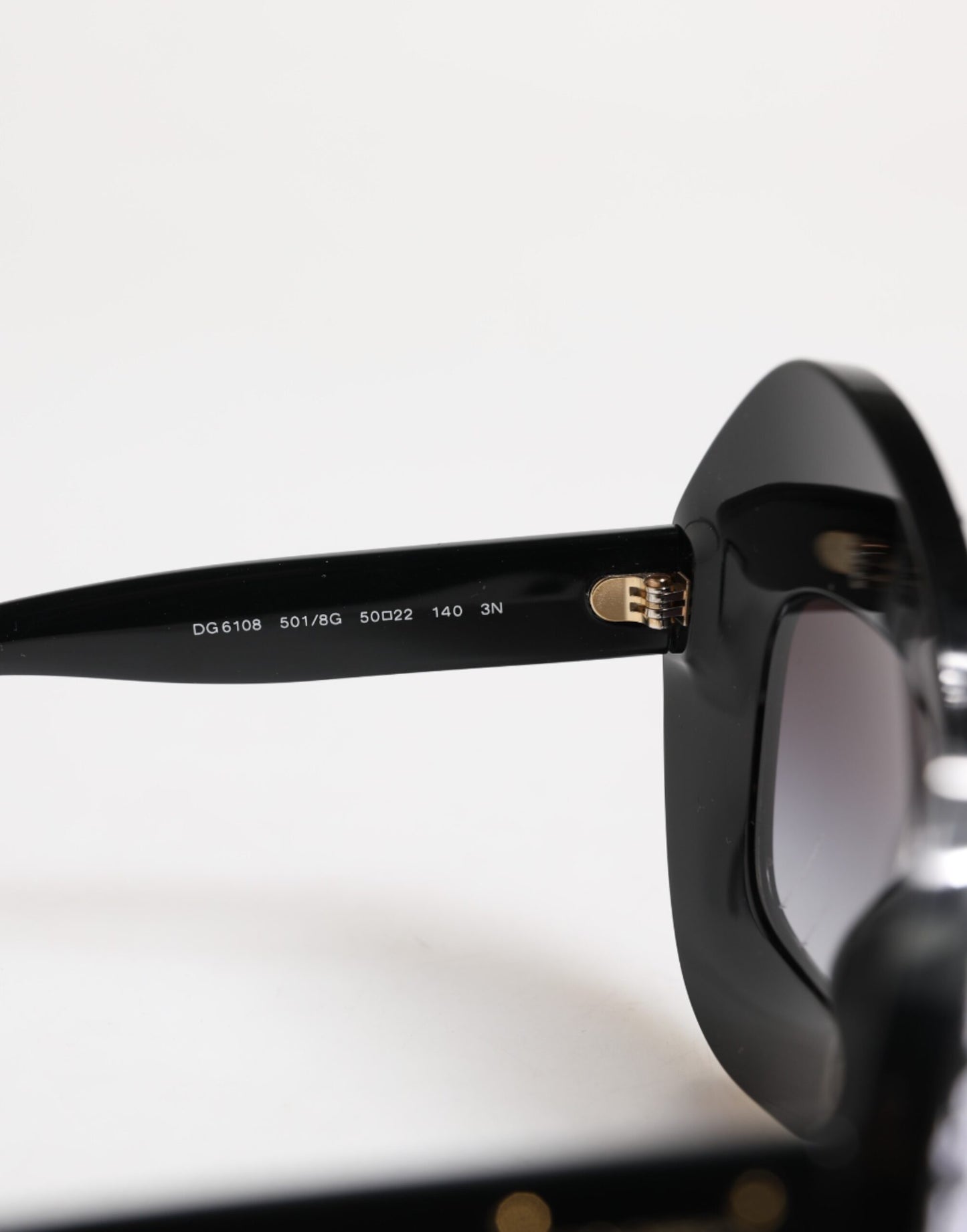 Dolce &amp; Gabbana Black White PIED DE POULE Print Oversized Shades Sunglasses