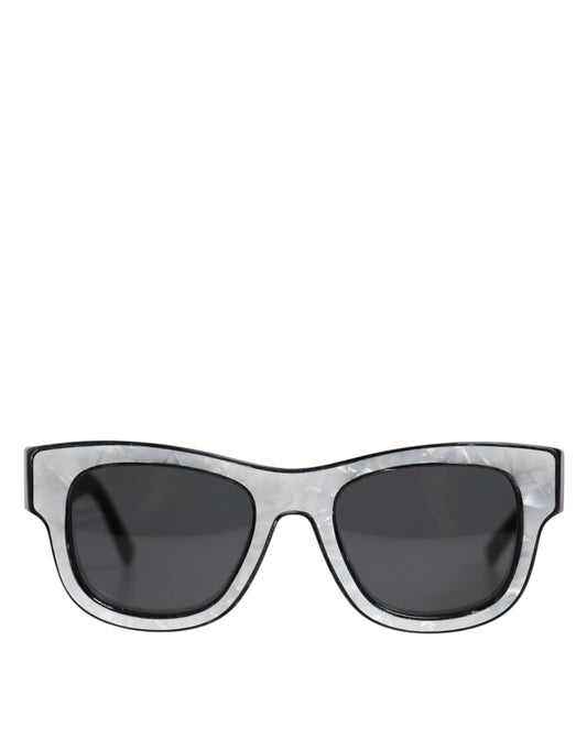 Dolce &amp; Gabbana Pearl White Acetate Frame Domenico Shade Sunglasses