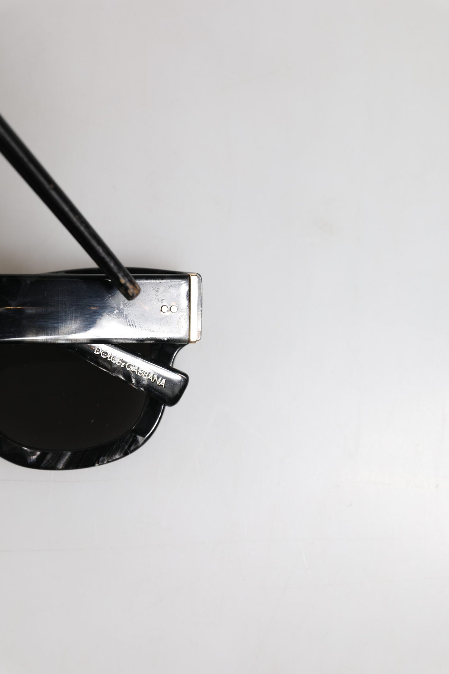 Dolce &amp; Gabbana Pearl White Acetate Frame Domenico Shade Sunglasses