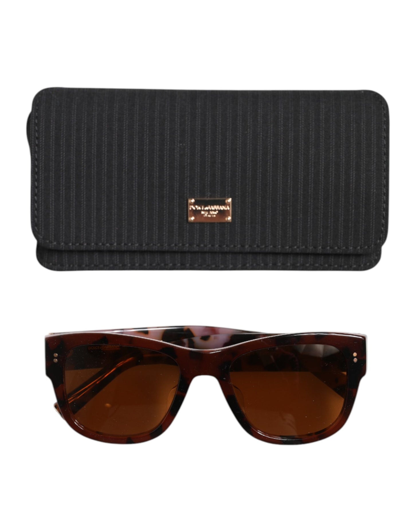 Dolce &amp; Gabbana Havana Brown Black Eccentric Sartorial Eyewear Sunglasses
