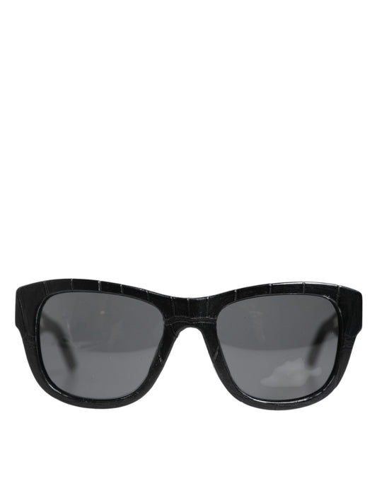 Dolce &amp; Gabbana Black Leather Frame DG4177 Tinted Lens Sunglasses