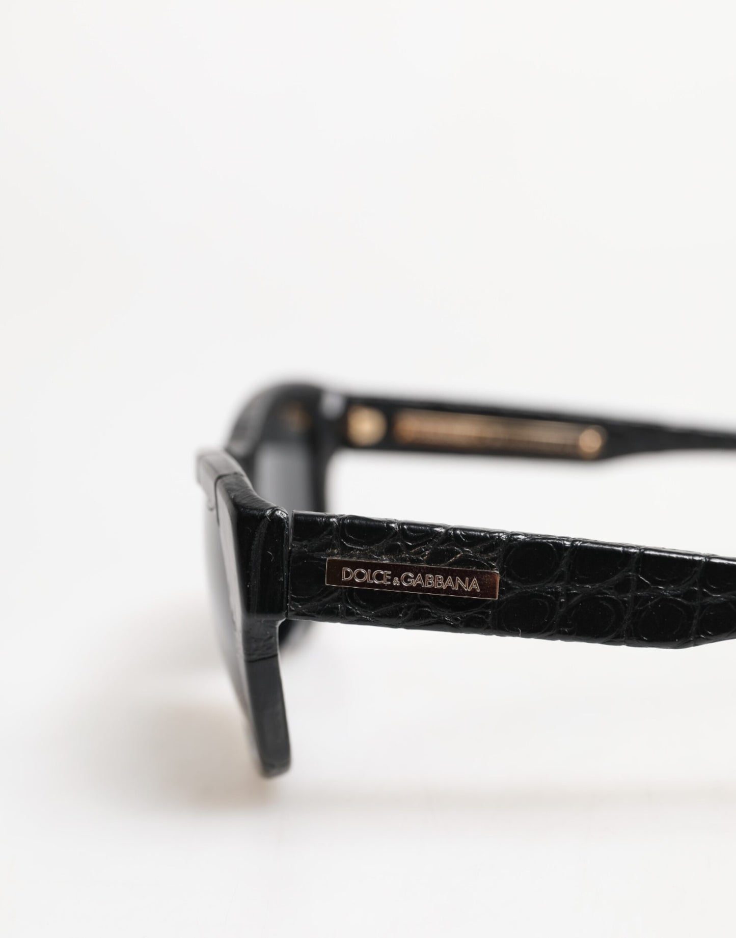 Dolce &amp; Gabbana Black Leather Frame DG4177 Tinted Lens Sunglasses