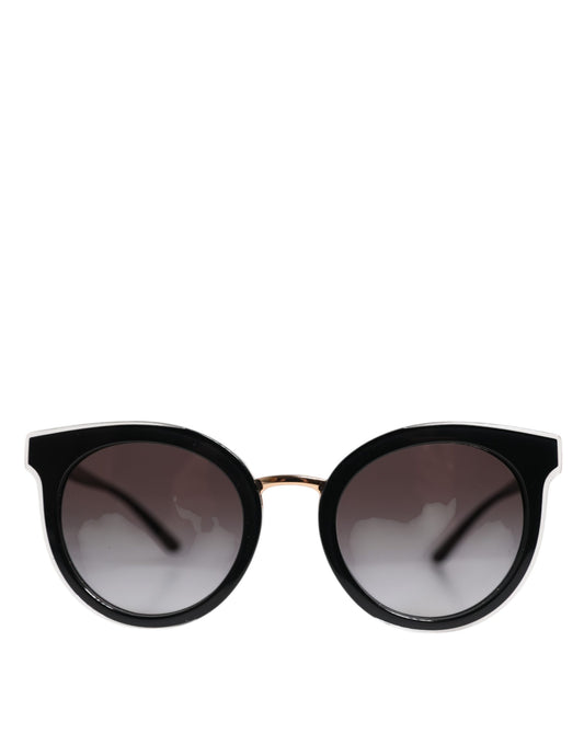 Dolce &amp; Gabbana Black Transparent Trim Round DG4371-F Eyewear Sunglasses