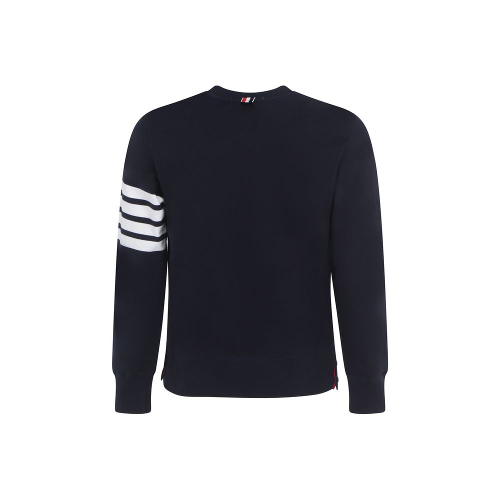 Thom Browne Cotton Sweatshirt White Striped Patch Front