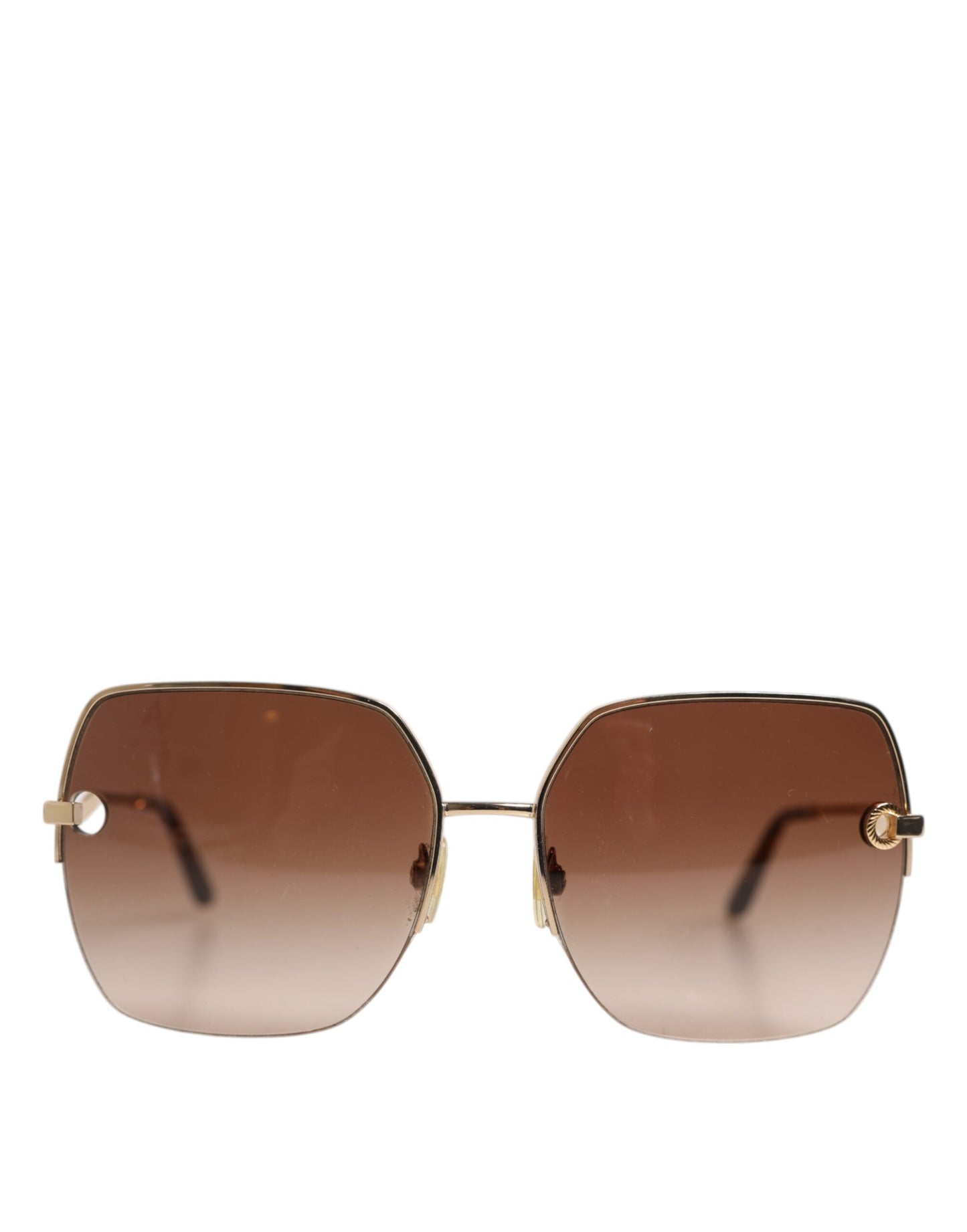 Dolce &amp; Gabbana Gold Brown Gradient Square DG2267 Eyewear Sunglasses