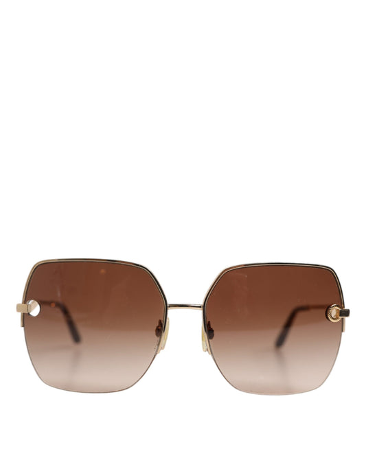 Dolce &amp; Gabbana Gold Brown Gradient Square DG2267 Eyewear Sunglasses