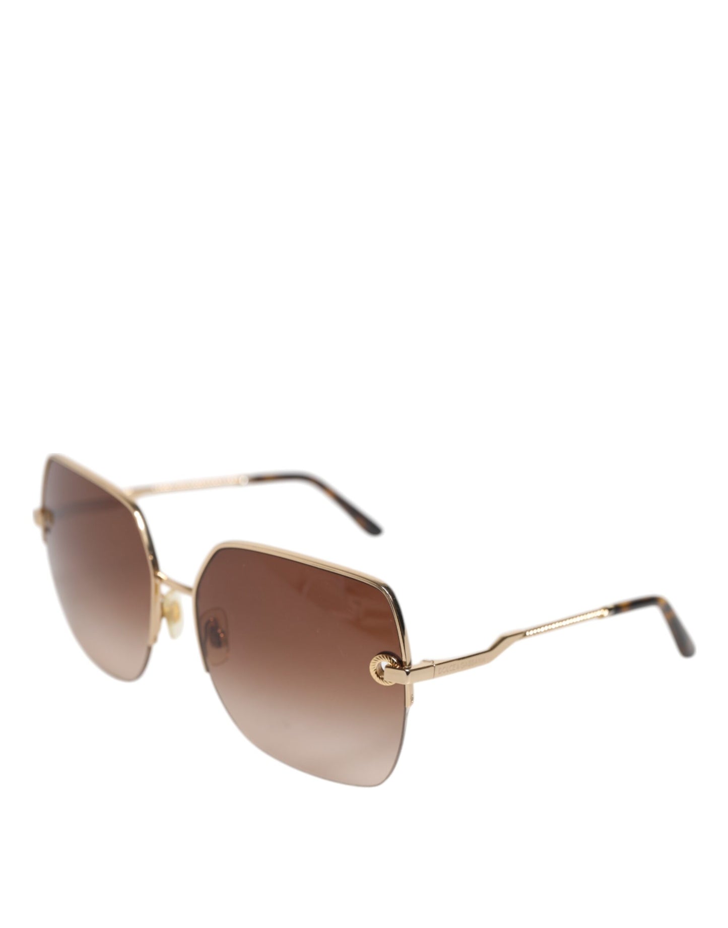 Dolce &amp; Gabbana Gold Brown Gradient Square DG2267 Eyewear Sunglasses