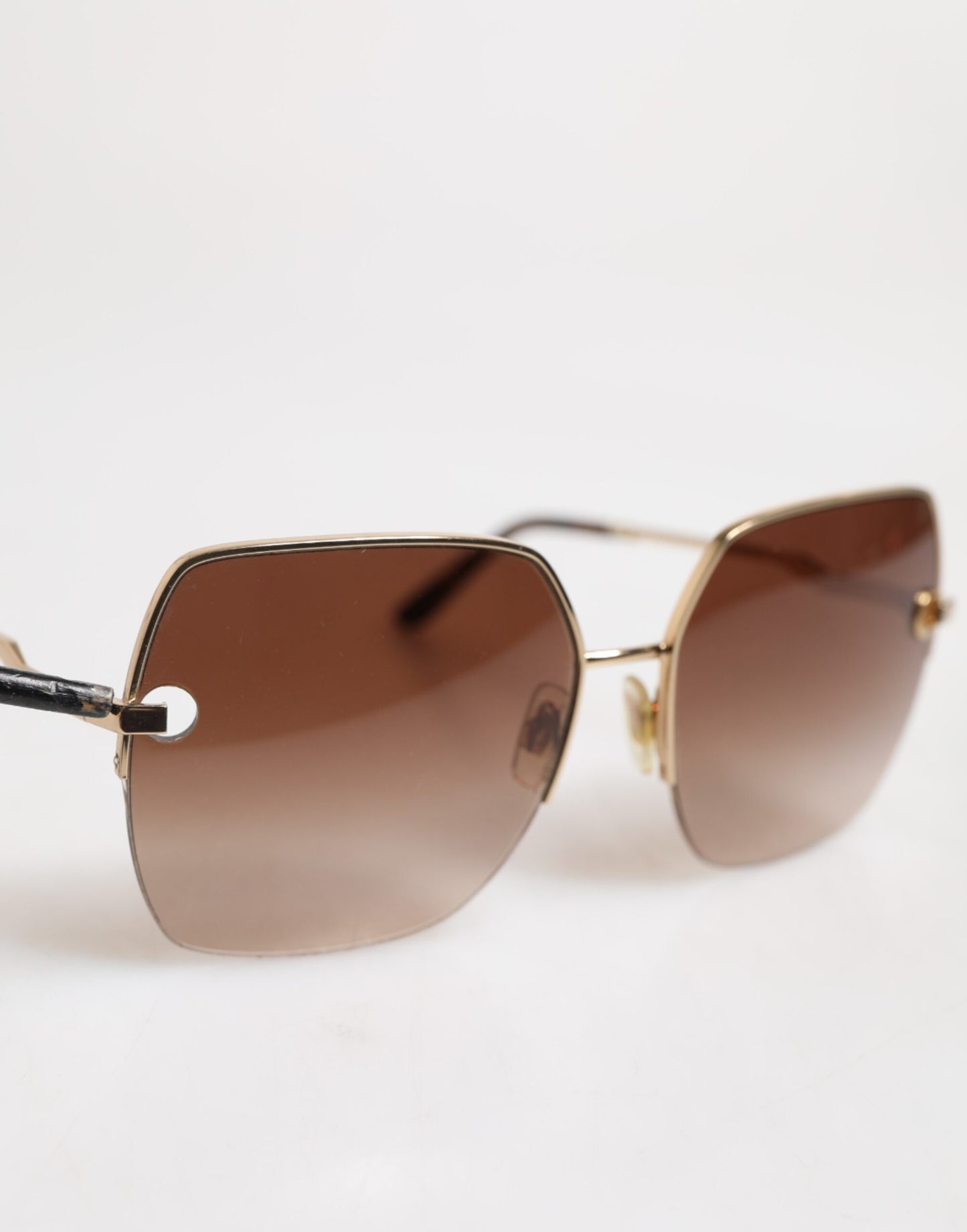 Dolce &amp; Gabbana Gold Brown Gradient Square DG2267 Eyewear Sunglasses