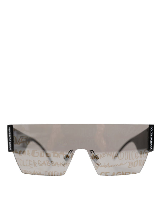 Dolce &amp; Gabbana Black Metal Frame DNA Graffiti DG2233 Eyewear Sunglasses