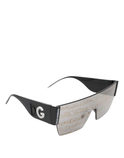 Dolce &amp; Gabbana Black Metal Frame DNA Graffiti DG2233 Eyewear Sunglasses