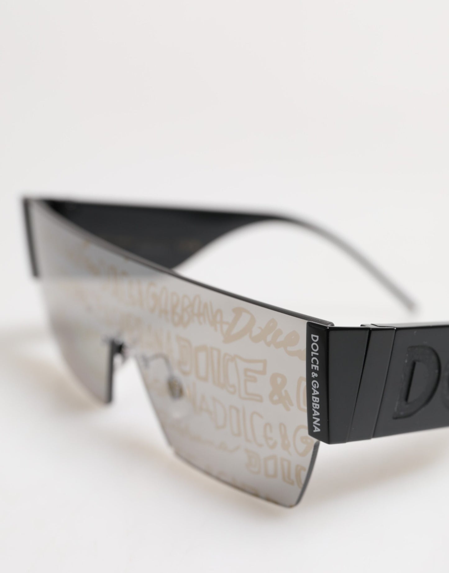 Dolce &amp; Gabbana Black Metal Frame DNA Graffiti DG2233 Eyewear Sunglasses
