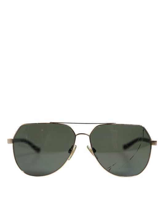 Dolce &amp; Gabbana Black 18K Gold Plated Polarized Steel DG2133K Sunglasses