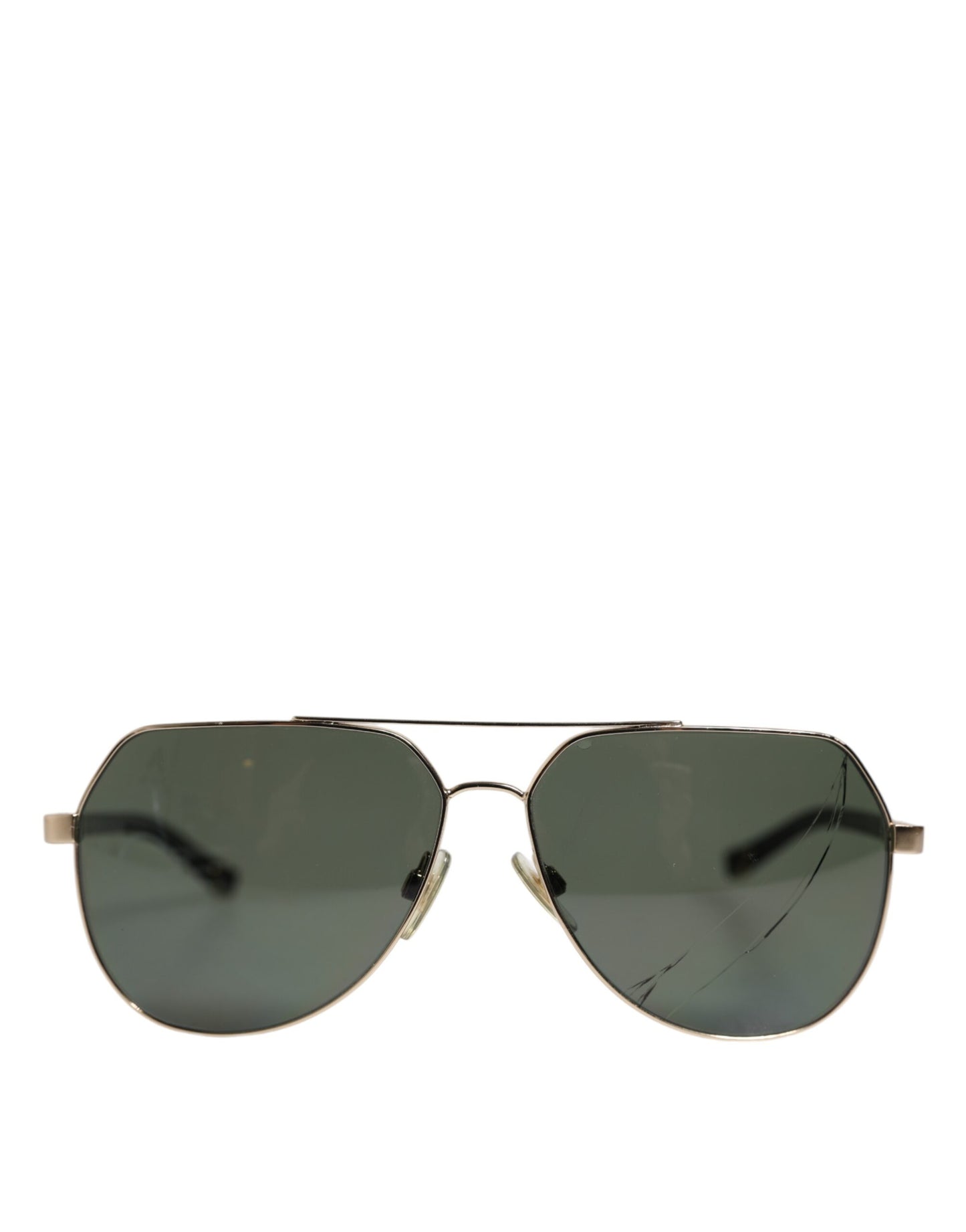 Dolce &amp; Gabbana Black 18K Gold Plated Polarized Steel DG2133K Sunglasses