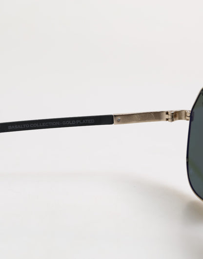 Dolce &amp; Gabbana Black 18K Gold Plated Polarized Steel DG2133K Sunglasses