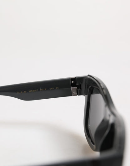 Dolce &amp; Gabbana Black Square DG Crossed DG6140 Eyewear Shades Sunglasses