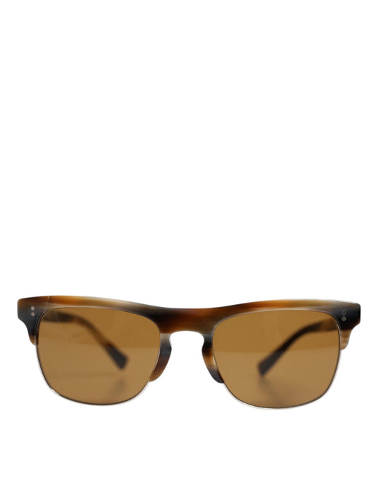 Dolce &amp; Gabbana Brown Striped Acetate Square DG4305 Eyewear Sunglasses