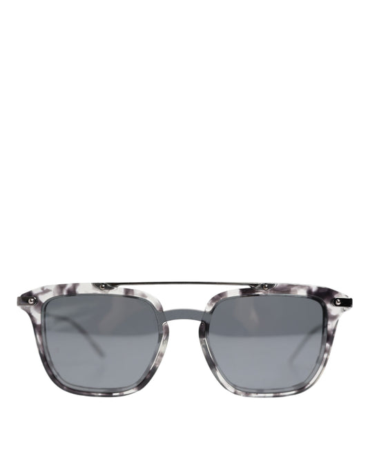 Dolce &amp; Gabbana Gray Havana Acetate Square DG4327 Eyewear Sunglasses